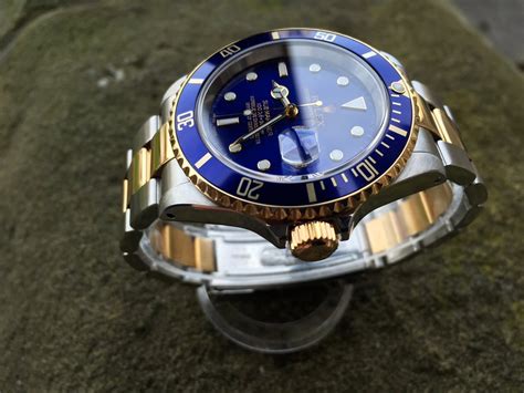 rolex submariner staal goud blauw|rolex submariner date.